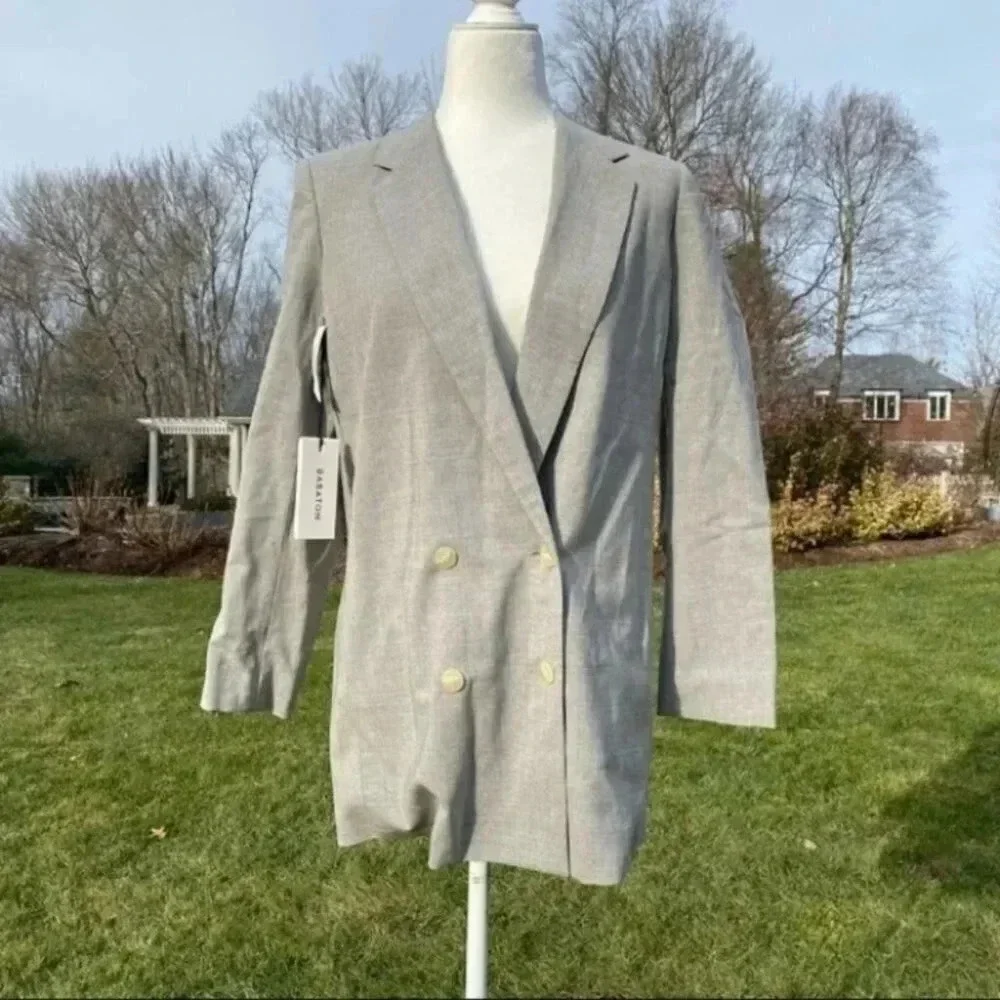 NWT Aritzia Babaton Christos Oversized Blazer Jacket in Grey
